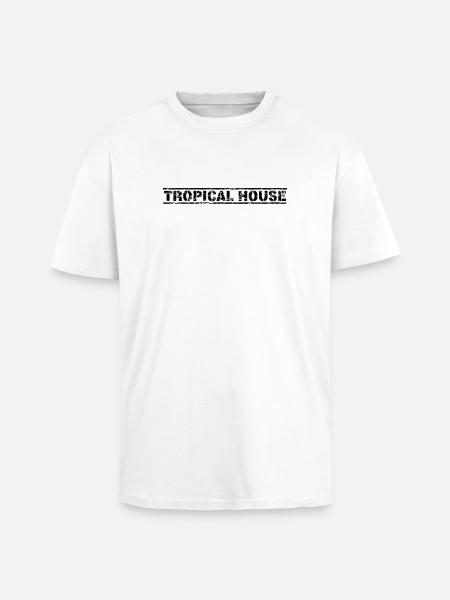 Maison tropicale - T-shirt unisexe oversize épais - blanc
