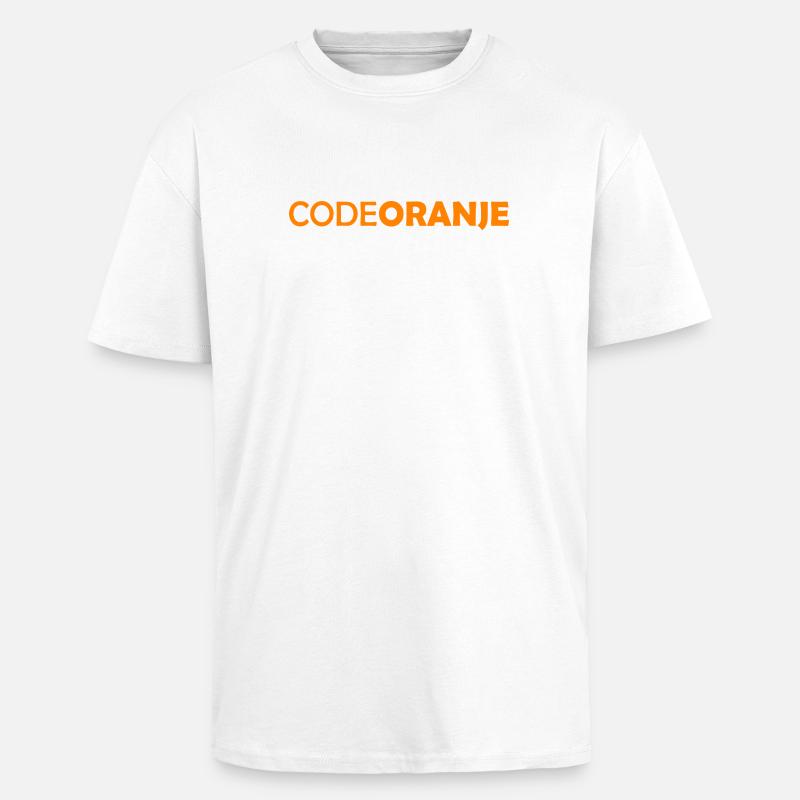 Code Oranje - Pays-Bas - Niederlande - T-shirt unisexe oversize épais - blanc