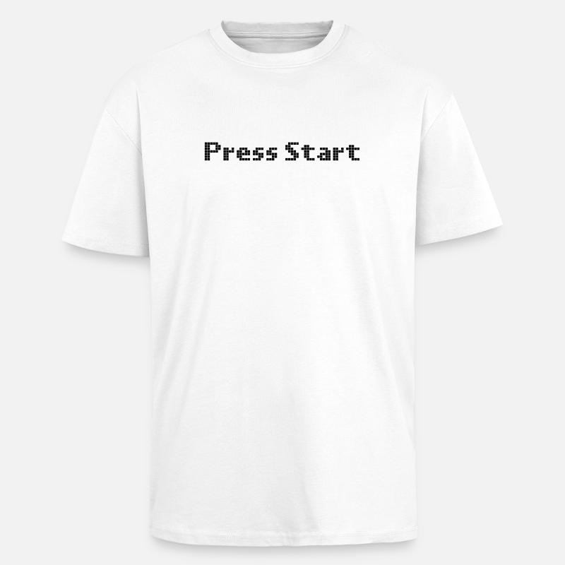 press start - space invader - Oversized Heavyweight Unisex T-Shirt - Weiß