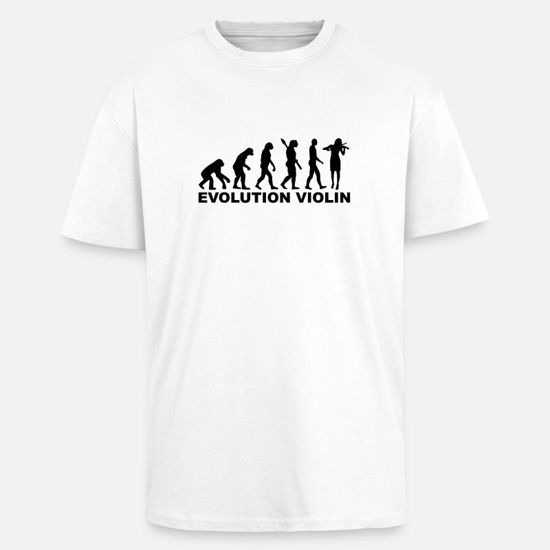 Geige - Oversized Heavyweight Unisex T-Shirt - Weiß