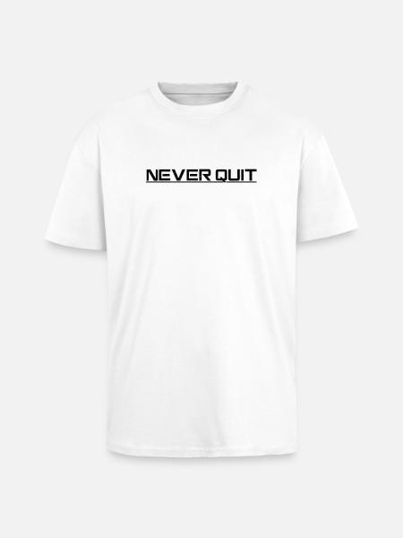 Motif d’endurance Never Quit - T-shirt unisexe oversize épais - blanc