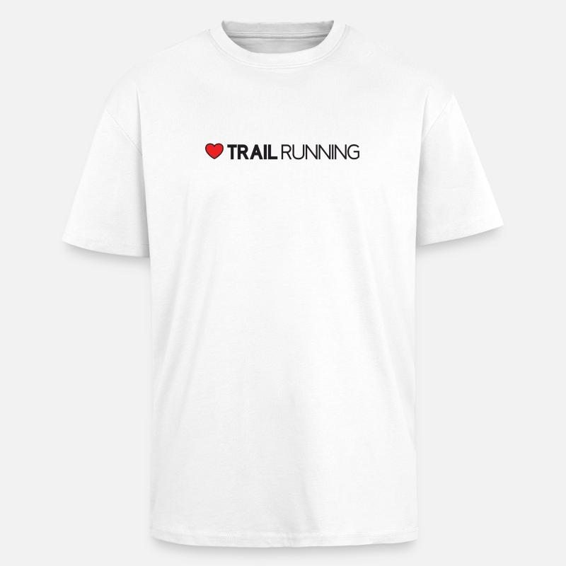 J’adore le trail running - T-shirt unisexe oversize épais - blanc