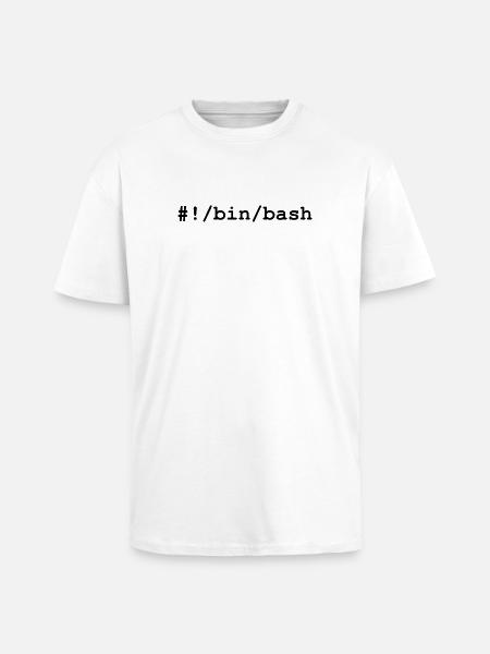 Bash / Bourne-Again Shell in Linux and Unix - Unisex Oversized Heavyweight T-shirt - white