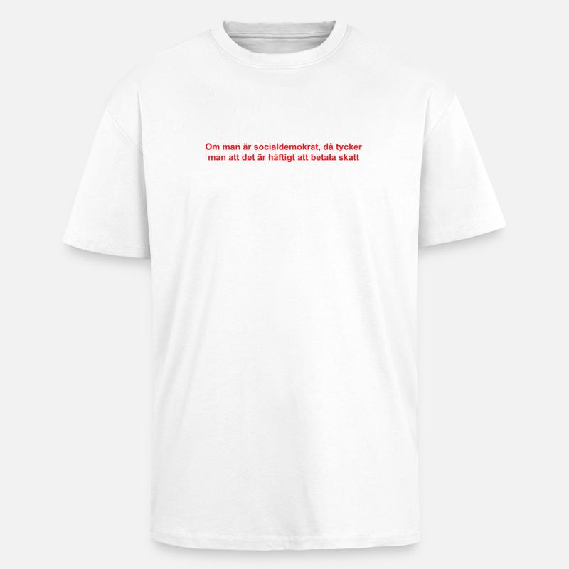 Analytical satirical text design - Unisex Oversized Heavyweight T-shirt - white