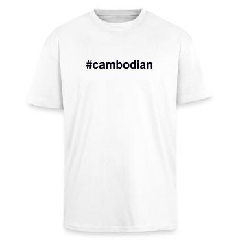 Cambodge Cambodgien - T-shirt unisexe oversize épais - blanc - Devant - Alina (178cm) & Michal (187cm)