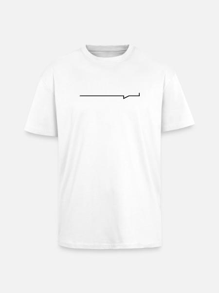 Balken-Sprechblase - Oversized Heavyweight Unisex T-Shirt - Weiß
