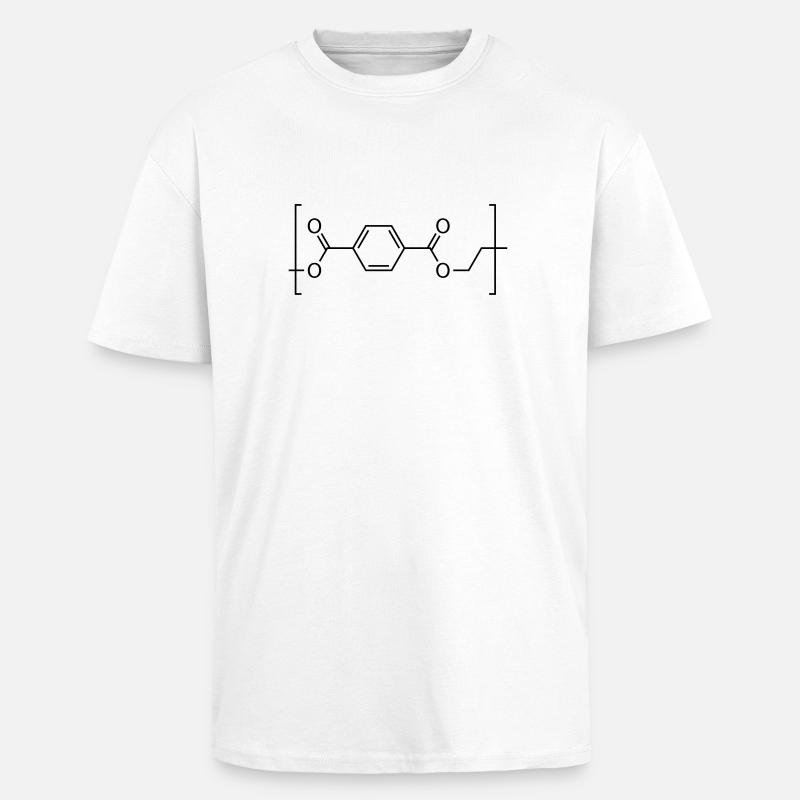 Polyethylenterephthalat (PET) -Molekül. - Oversized Heavyweight Unisex T-Shirt - Weiß