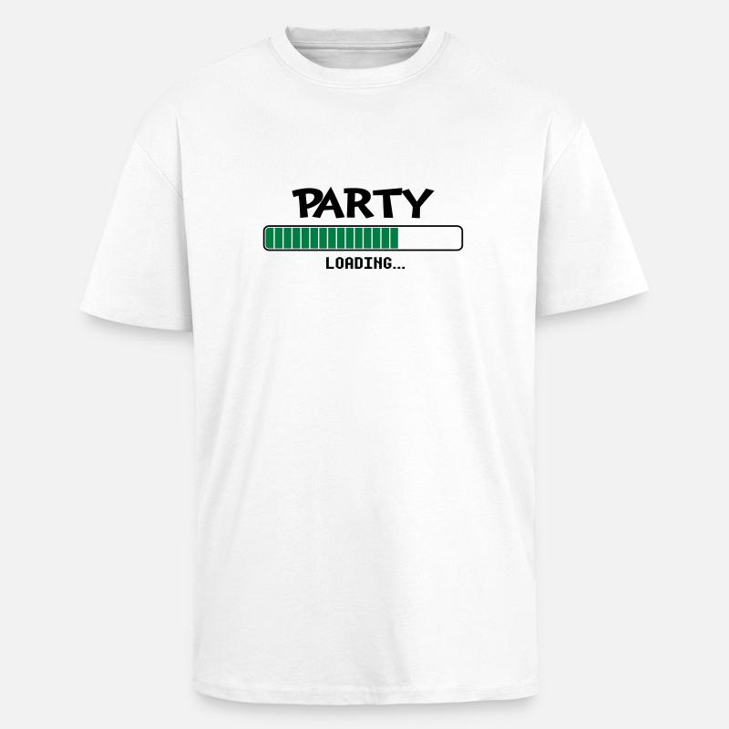 Party loading loading bar - Unisex Oversized Heavyweight T-shirt - white