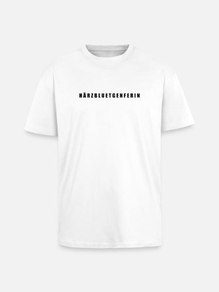 Härzbluetgenferin Kanton Genf - Oversized Heavyweight Unisex T-Shirt - Weiß