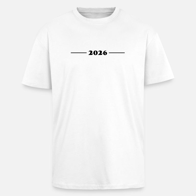 2026 hjerneslag - Unisex oversized t-skjorte i kraftig kvalitet - hvit