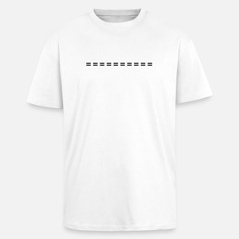 Line dashed symbol stroke - Unisex Oversized Heavyweight T-shirt - white
