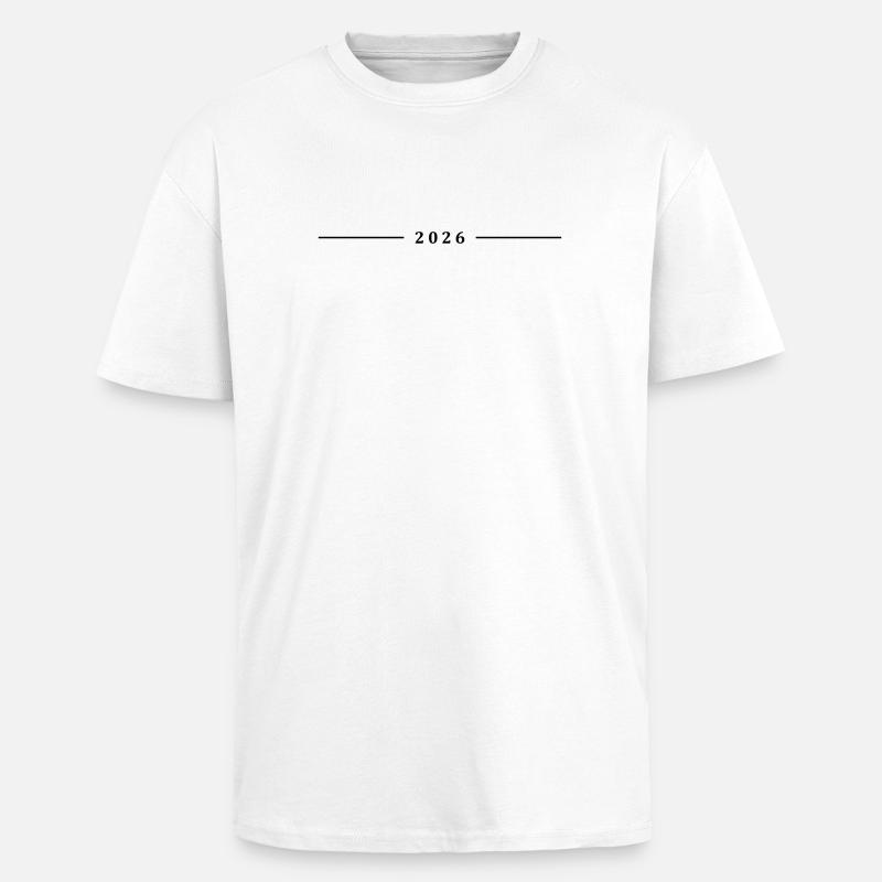 2026 Linie - Oversized Heavyweight Unisex T-Shirt - Weiß