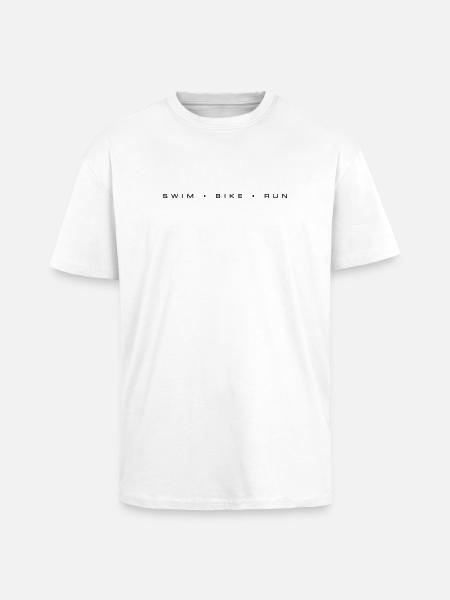 Triathlon Swimming Cycling Running - Unisex Oversized Heavyweight T-shirt - white