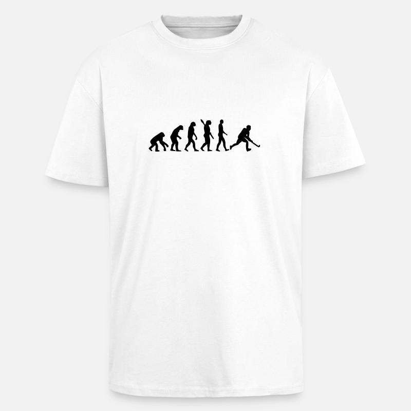 HOCKEY EVOLUTION! - Oversized Heavyweight Unisex T-Shirt - Weiß