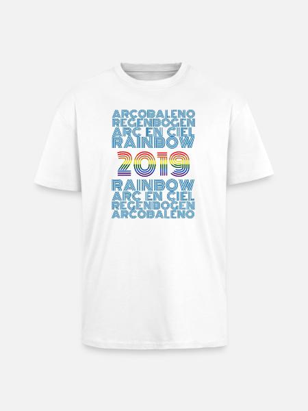 2019 - T-shirt unisexe oversize épais - blanc