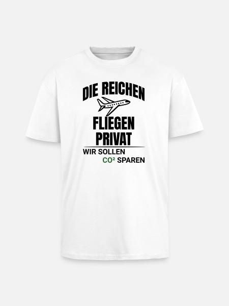 Abstract CO2 Climate Protection Design - Unisex Oversized Heavyweight T-shirt - white