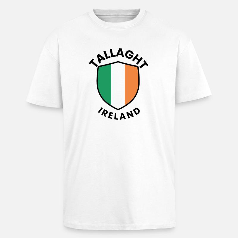Tallaght Irish Shield - Oversized Heavyweight Unisex T-Shirt - Weiß