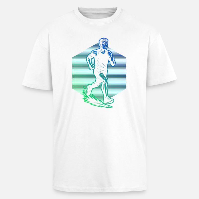 Graphismes de course pour les courses - T-shirt unisexe oversize épais - blanc