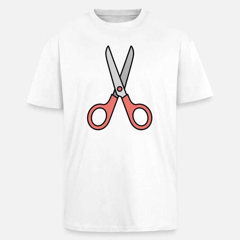 Schere - Comic-Schere - Oversized Heavyweight Unisex T-Shirt - Weiß