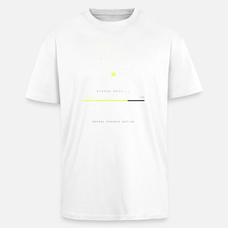 BRAIN.EXE IS LOADING - T-shirt unisexe oversize épais - blanc