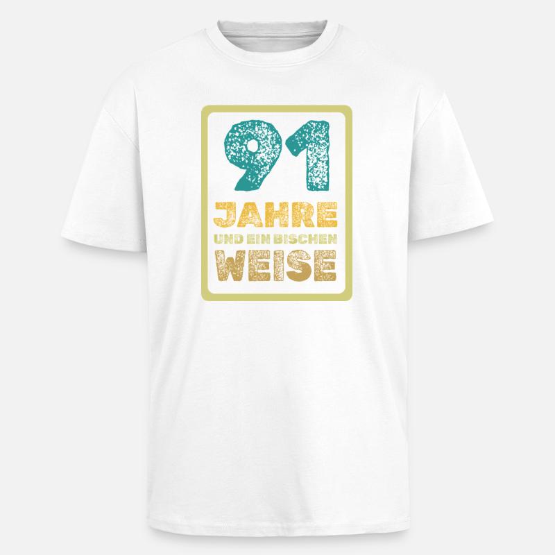 91 - Oversized Heavyweight Unisex T-Shirt - Weiß