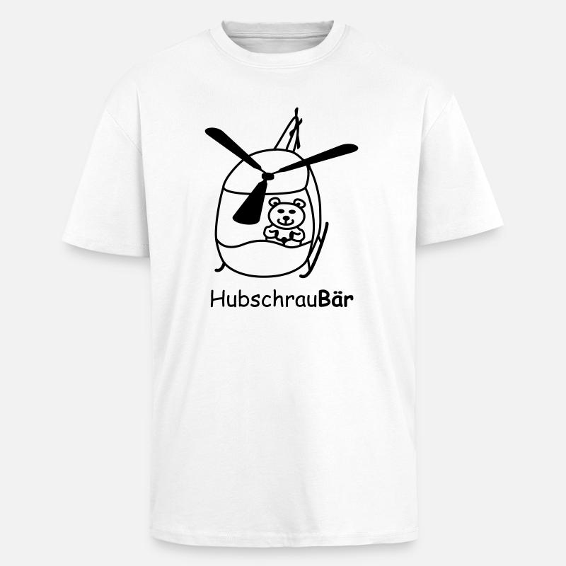 Hubschrau-Baer - Oversized Heavyweight Unisex T-Shirt - Weiß