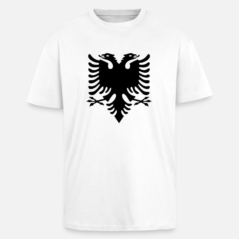 Double Headed Eagle_V1 - T-shirt unisexe oversize épais - blanc