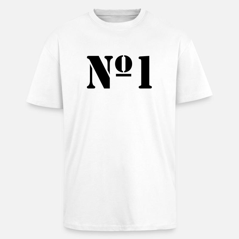 Nummer 1 - Oversized Heavyweight Unisex T-Shirt - Weiß