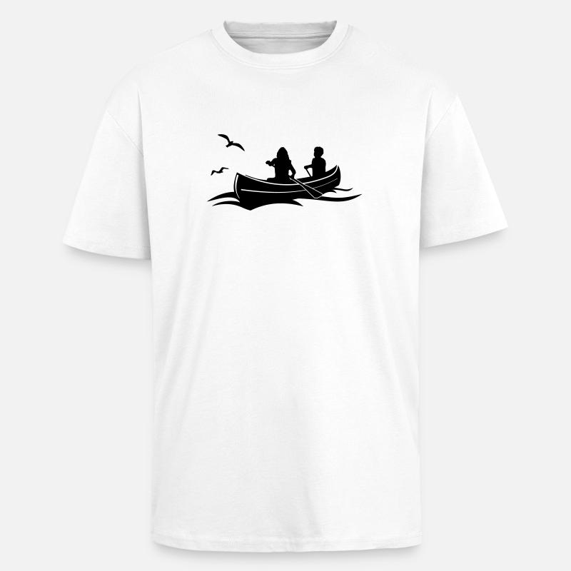 Freizeit - Paddeln - Oversized Heavyweight Unisex T-Shirt - Weiß