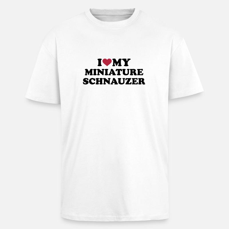 Miniature Schnauzer - Unisex Oversized Heavyweight T-shirt - white