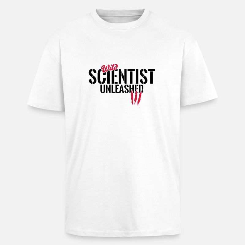 Scientifiques sauvages déchaînés - T-shirt unisexe oversize épais - blanc