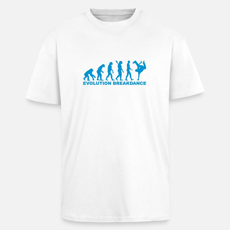 Evolution Breakdance - Unisex Oversized Heavyweight T-shirt - white