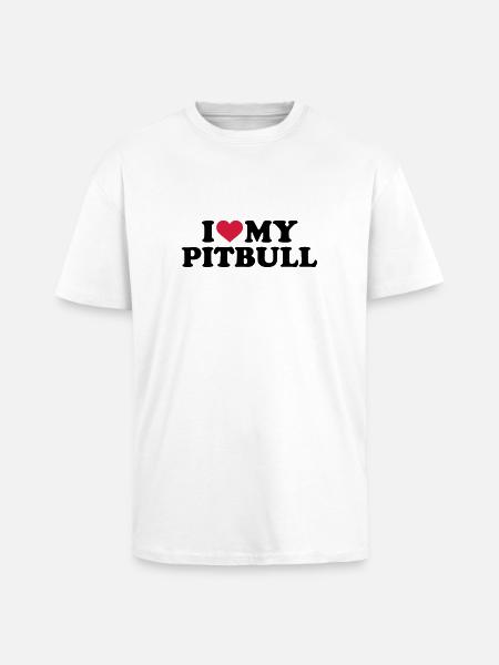 Pitbull - Oversized Heavyweight Unisex T-Shirt - Weiß