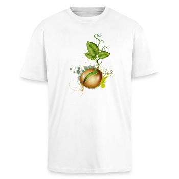 tender germinates in the soil - Unisex Oversized Heavyweight T-shirt - white - Front - Alina (178cm) & Michal (187cm)