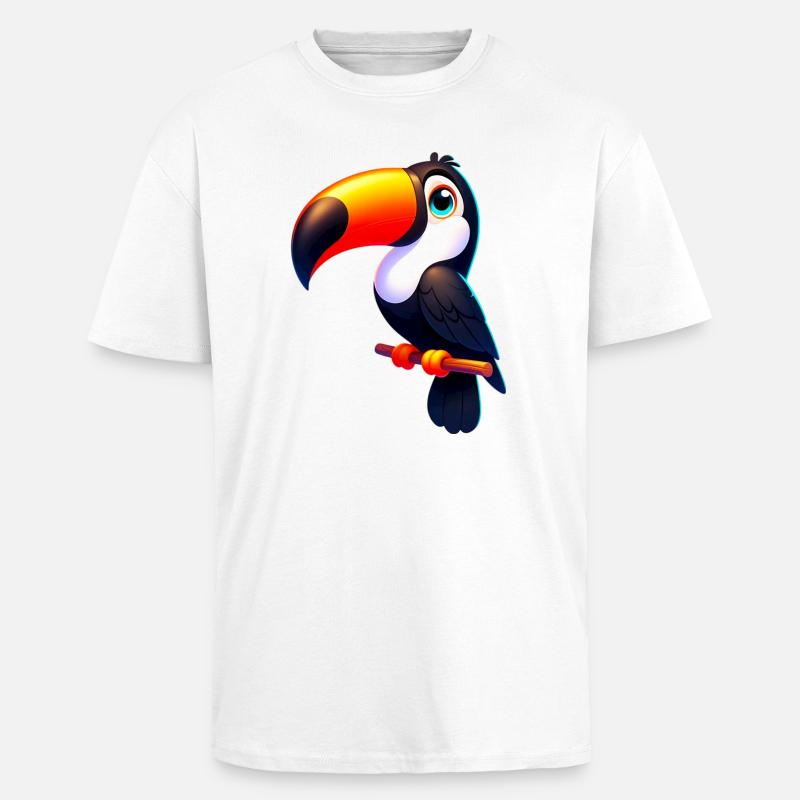 Tukan - Oversized Heavyweight Unisex T-Shirt - Weiß