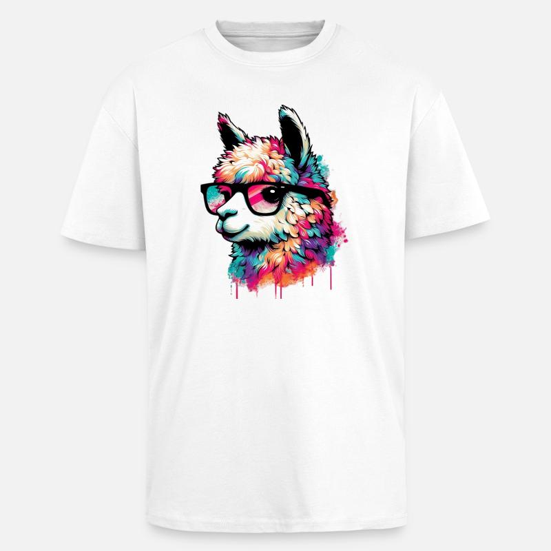 Alpaca - Unisex Oversized Heavyweight T-shirt - white