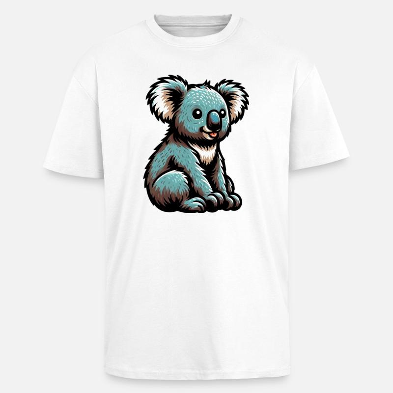 Koala - Oversized Heavyweight Unisex T-Shirt - Weiß