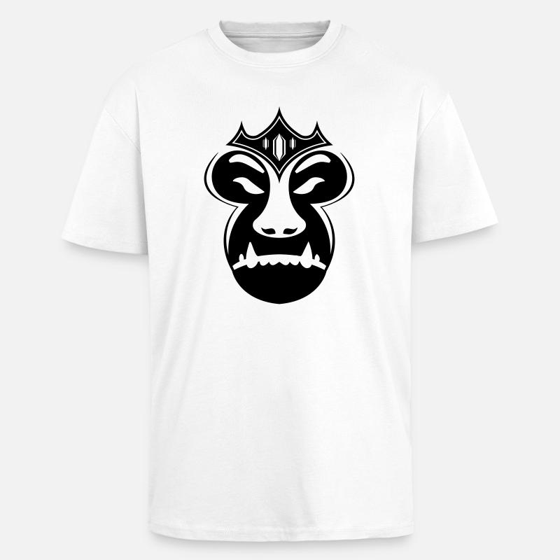 Monkey King – Emblem der urbanen Herrschaft - Oversized Heavyweight Unisex T-Shirt - Weiß