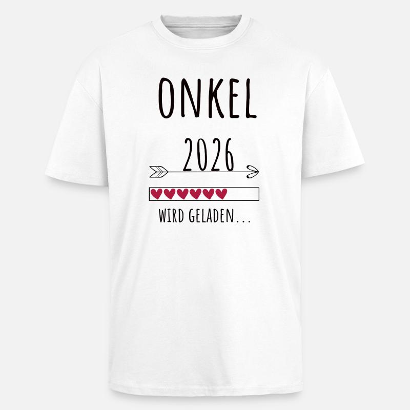 Werdender Onkel 2026 Geschenk Schwangerschaft - Oversized Heavyweight Unisex T-Shirt - Weiß