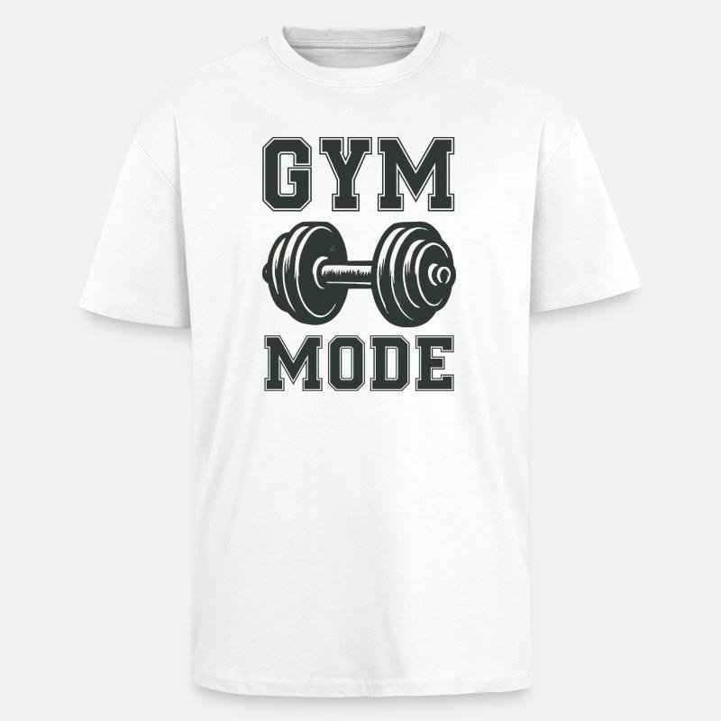 Gym Mode  - Oversized Heavyweight Unisex T-Shirt - Weiß