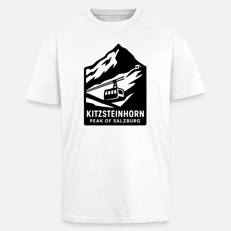 Alpes de Kitzsteinhorn - T-shirt unisexe oversize épais - blanc