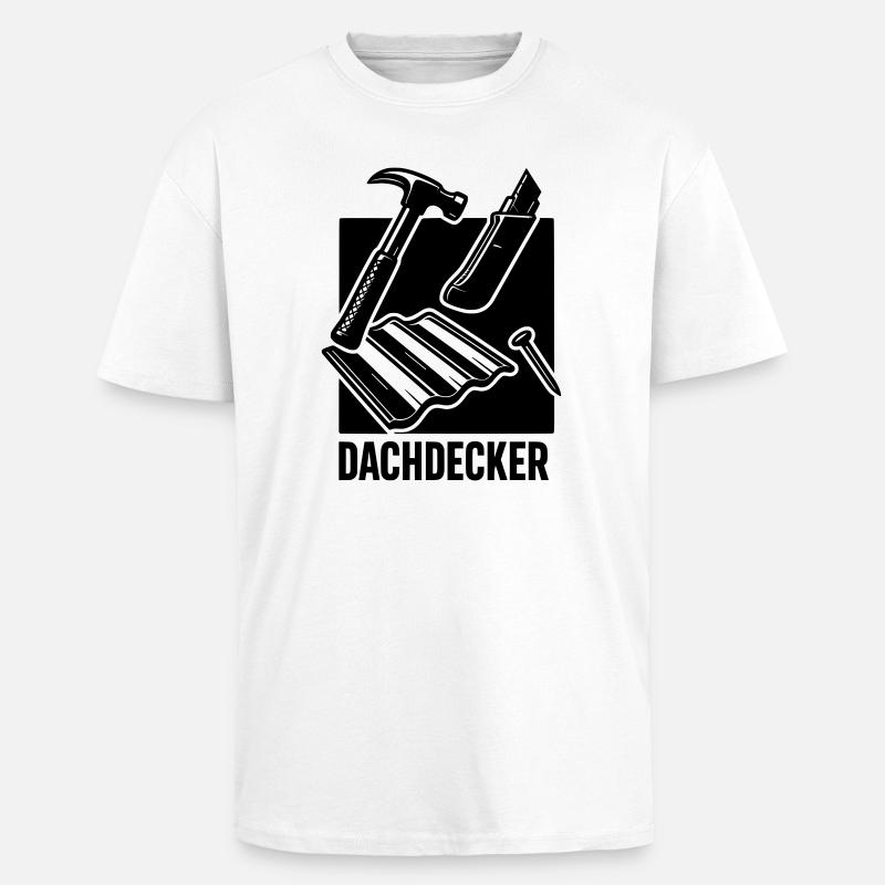 Roofing Tools - Unisex Oversized Heavyweight T-shirt - white