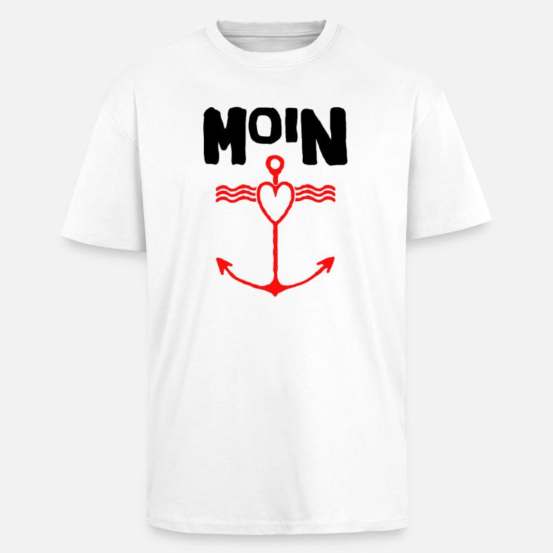 Projet de conception Moin Anker - T-shirt unisexe oversize épais - blanc