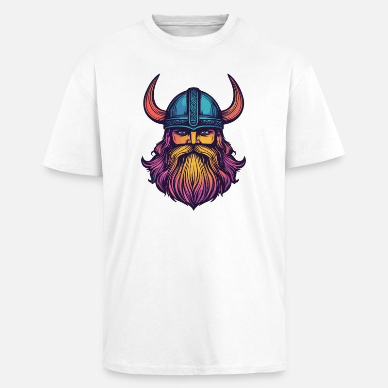 Wikinger Helm - Oversized Heavyweight Unisex T-Shirt - Weiß