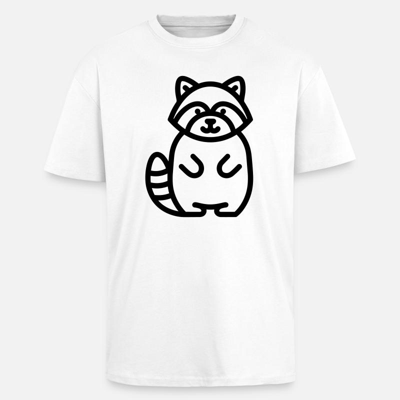 raton laveur - T-shirt unisexe oversize épais - blanc