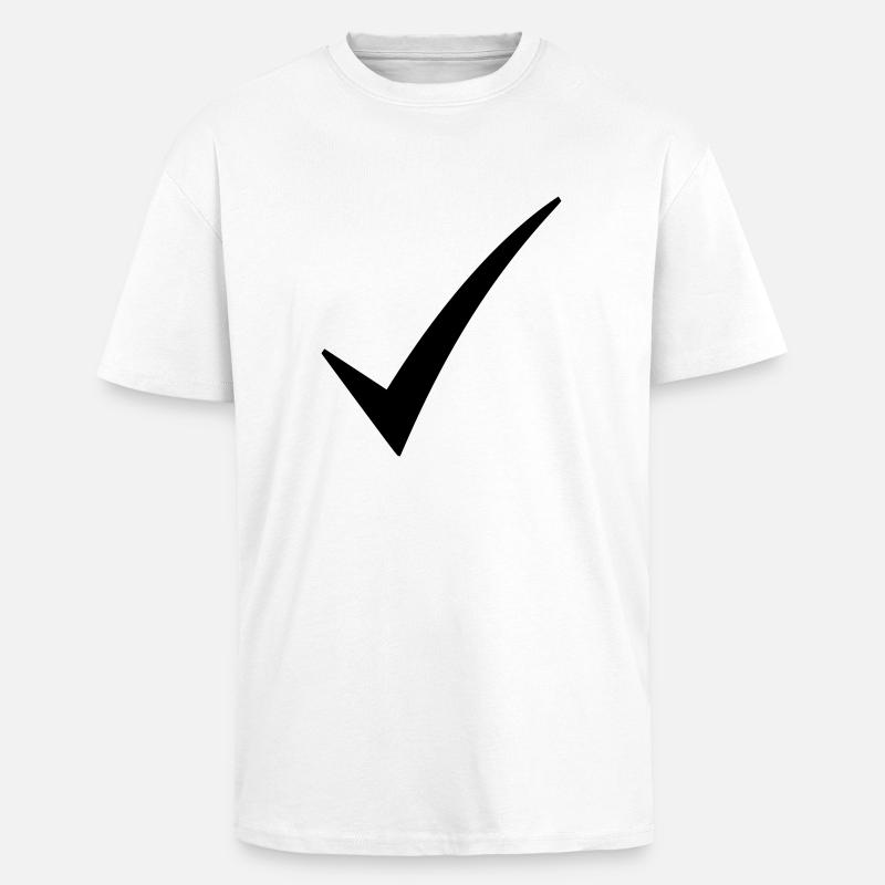 check mark - Unisex Oversized Heavyweight T-shirt - white