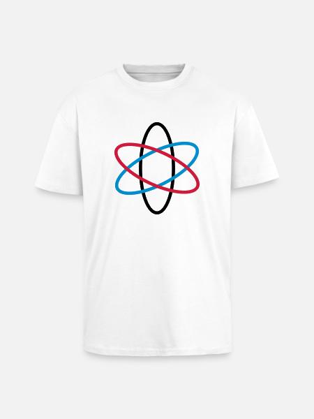 atom_neutron_02 - T-shirt unisexe oversize épais - blanc