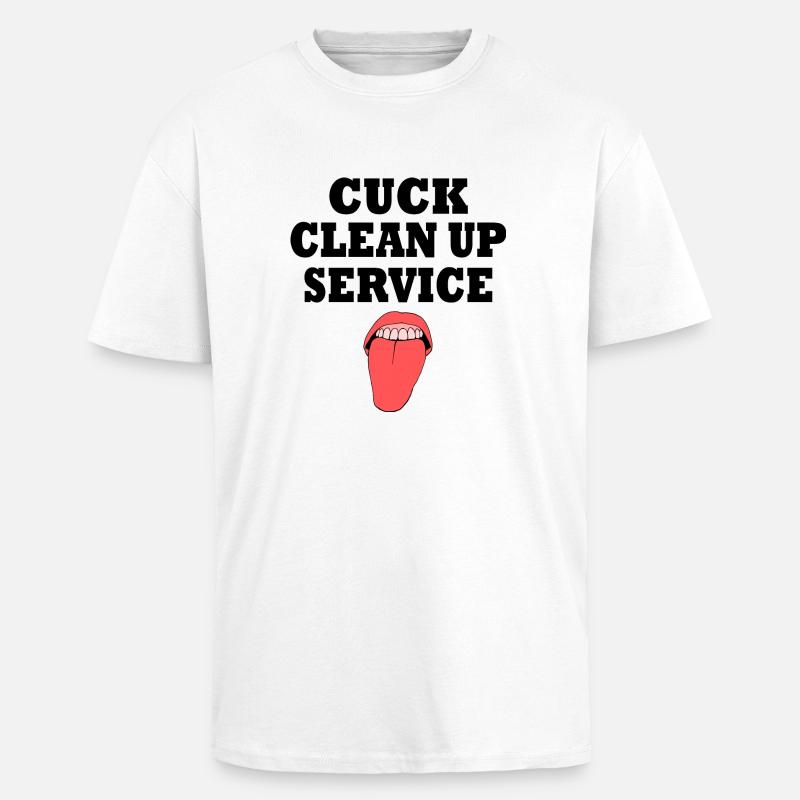 Cuckold cuck clean up service - Oversized Heavyweight Unisex T-Shirt - Weiß