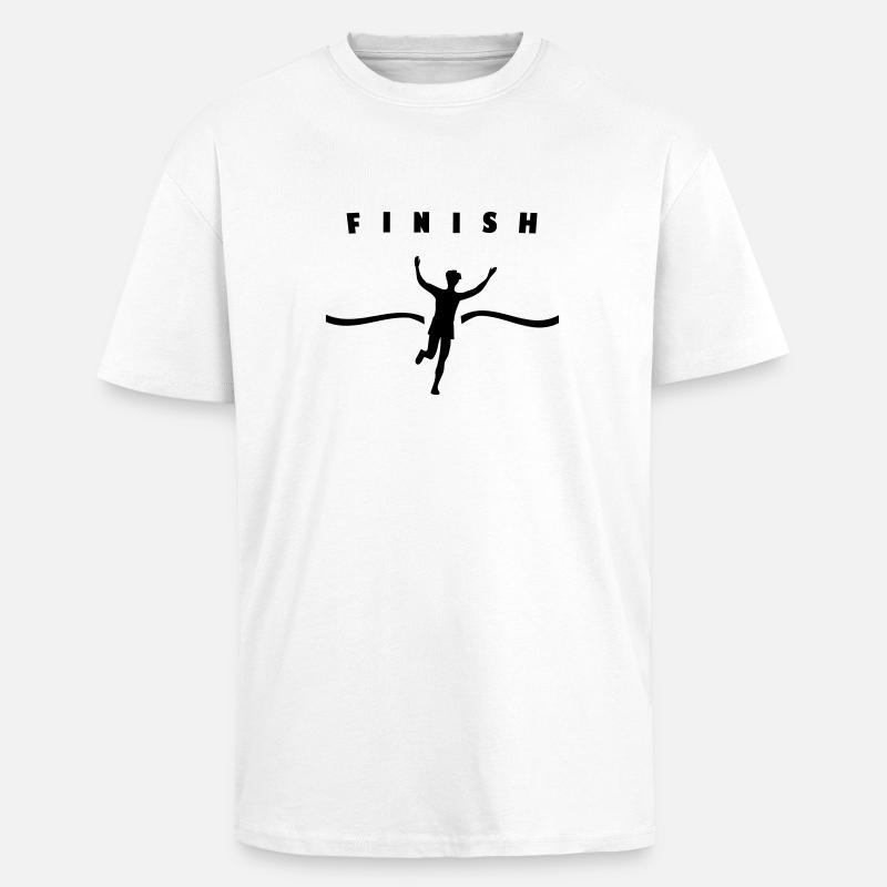 Läufer Sieger - Oversized Heavyweight Unisex T-Shirt - Weiß