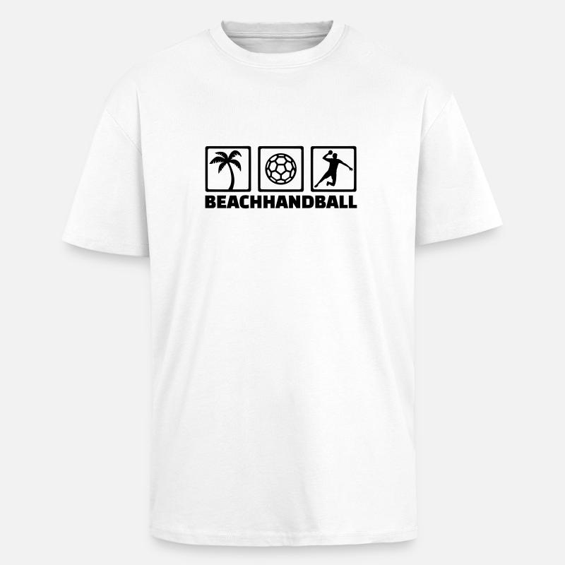 Beachhandball - Oversized Heavyweight Unisex T-Shirt - Weiß